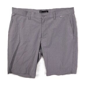 Travis Mathew Beck Grey Flat Front Shorts Men's 36 1MM208 Golf Performance